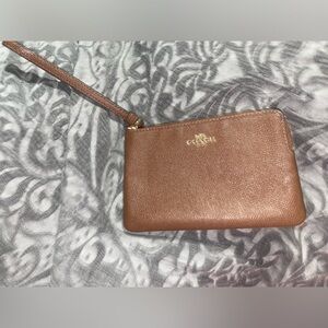 Brown coach wristlet